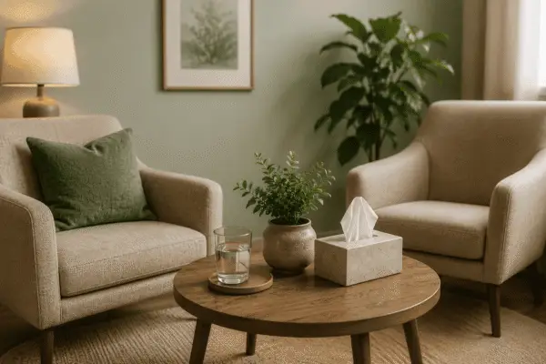 What Happens in a Counselling Session-Serene Modern Therapy Room - BLOG