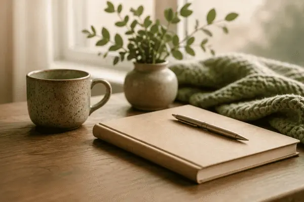 When Everything Feels Like Too Much-Cozy Morning Journal by the Window-BLOG